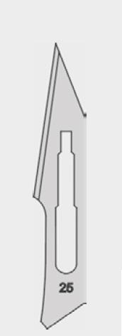 Лезо скальпеля, стерильне, fig. 25 100 шт./пак.